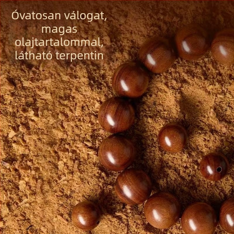 Fából készült Buddha gyöngyös karkötő, természetes stílus, uniszex; kézzel készített gyöngyök, 12 darabos készlet