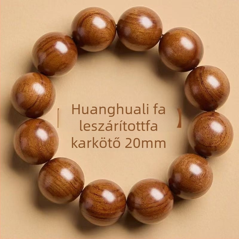 Fából készült Buddha gyöngyös karkötő, természetes stílus, uniszex; kézzel készített gyöngyök, 12 darabos készlet