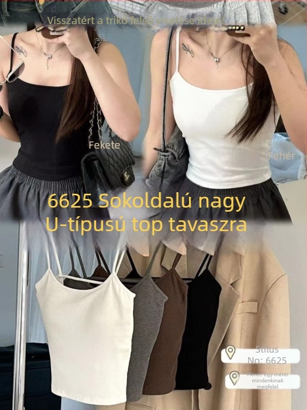 Orange Peel női sling felső, karcsú változat, normál hossz, viszkóz (rayon) anyag