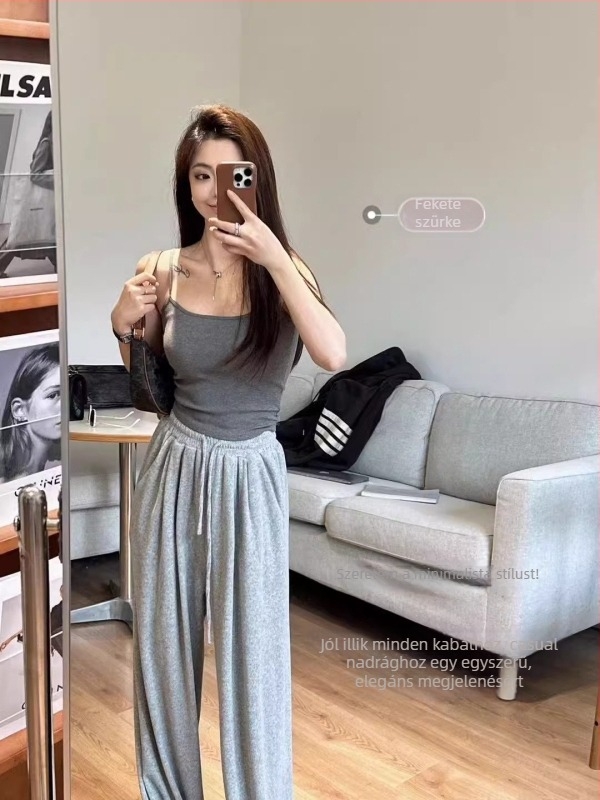 Orange Peel női sling felső, karcsú változat, normál hossz, viszkóz (rayon) anyag