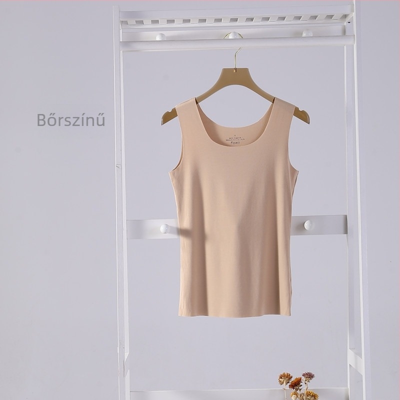 Modal anyagú camisole, mellény-stílusú, négyszögletes gallér, minden szezonra, közepes vastagság 181-200 g/m², 80-90% fő anyag tartalom
