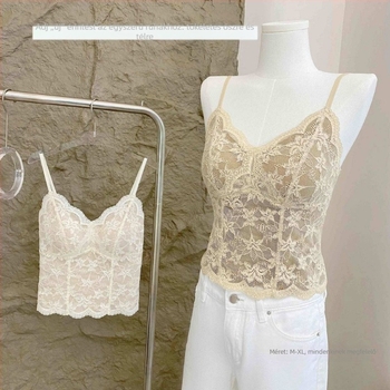 Edisa 6099 Finom csipkés belső fehérnemű, karcsúsító hatás, push-up, sokoldalú camisole felső
