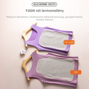 Női fleece-bevonatú termosz mellény, vastag téli viselet, ujj nélküli belső felső