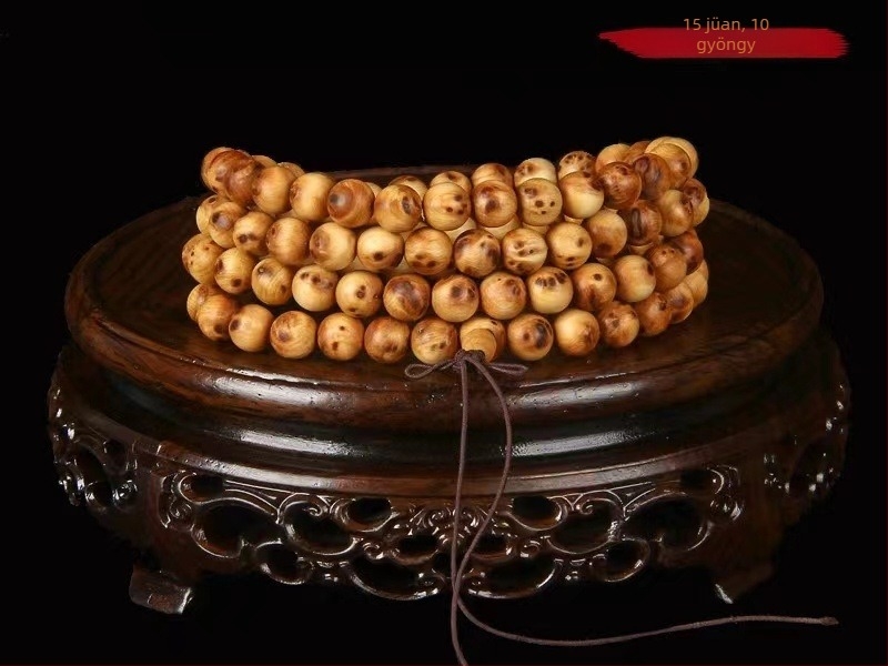 Taihang Thuja 108 gyöngyös buddhista mala karkötő, kézzel készített, modern egyszerű stílus