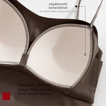 Jégselyem camiszol beépített melltartó párnával, pánt nélkül, hát formázó dizájn