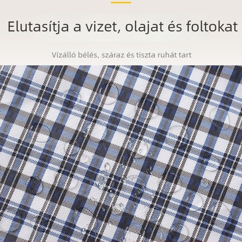 Felnőtt evési bib, vízálló tarpaulin anyag, poliészter, uniszex, csíkos vagy pöttyös minta