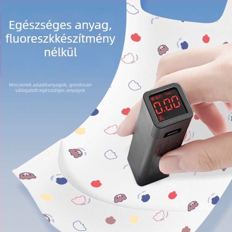 Egyszer használatos nyálkendő gyerekeknek, anti-szivárgás dupla abszorpciós réteggel, 30 darab, nem szőtt anyag