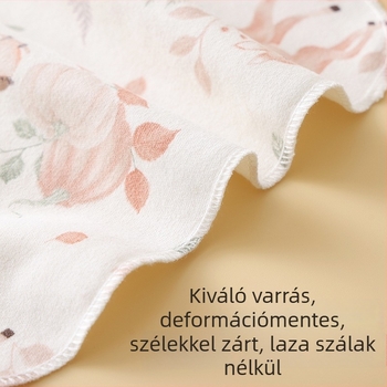 Baba nyálkendő pamutból, újszülötteknek (0–1 év), nedvszívó, állatmintás