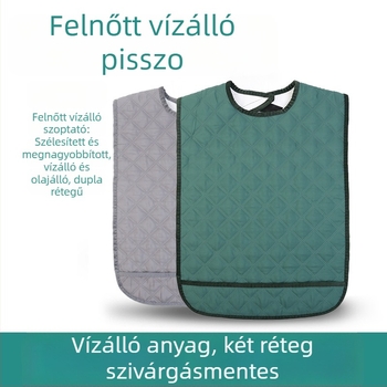 Felnőtt vízálló kockás mintázatú kötény – uniszex, poliészter