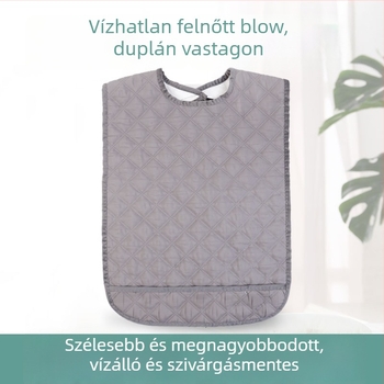 Felnőtt vízálló kockás mintázatú kötény – uniszex, poliészter
