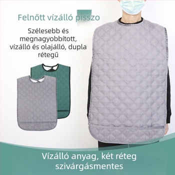 Felnőtt vízálló kockás mintázatú kötény – uniszex, poliészter