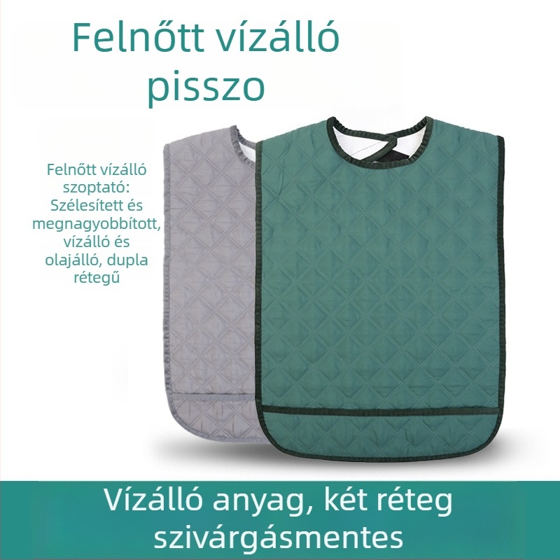 Felnőtt vízálló kockás mintázatú kötény – uniszex, poliészter