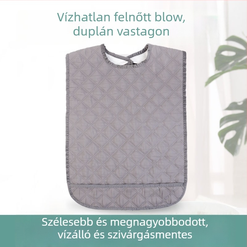 Felnőtt vízálló kockás mintázatú kötény – uniszex, poliészter