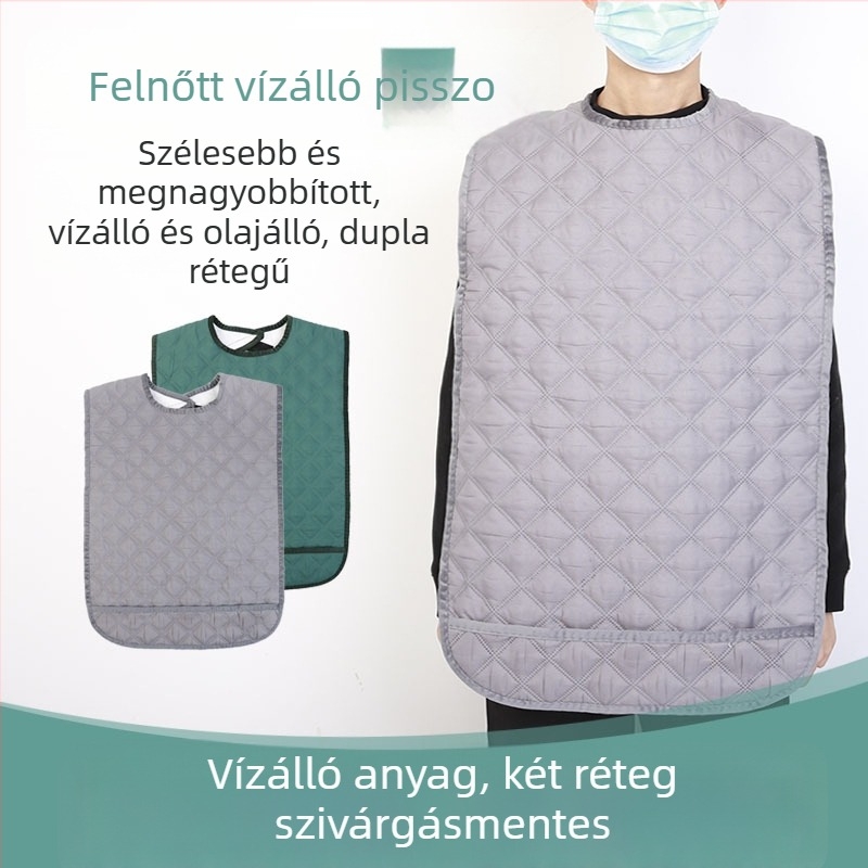 Felnőtt vízálló kockás mintázatú kötény – uniszex, poliészter