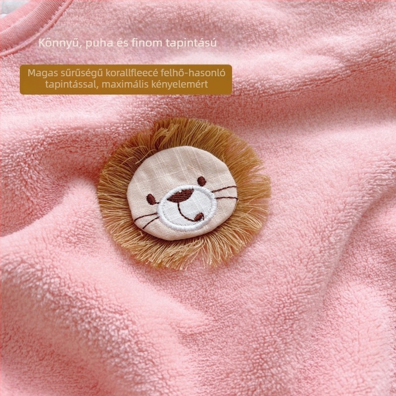 3–8 éves gyermekeknek szóló nedvszívó flanel kötény az arc és a fogmosáshoz; anyag: flanel; összetétel: poliészter; funkció: nedvesség felszívása; minta: egyszínű