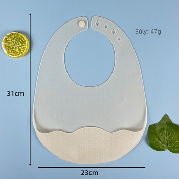 Silikon etetőkötény gyerekeknek, vízálló és átlátszó, élelmiszerbiztonsági minőségű, könnyű, 3–8 éveseknek