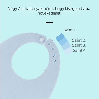 Silikon etetőkötény gyerekeknek, vízálló és átlátszó, élelmiszerbiztonsági minőségű, könnyű, 3–8 éveseknek