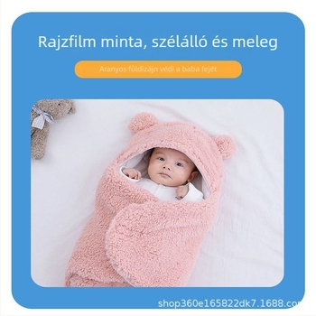 Plüss ölelő kendő újszülötteknek, puha körülölelő takaró és hálózsák
