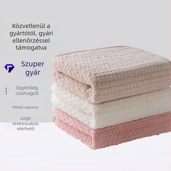 Shupeng arc törölköző coral fleece-ből, jacquard szegéllyel kukorica szem motívummal, 150D, hemming/plain weave, 50–80 g