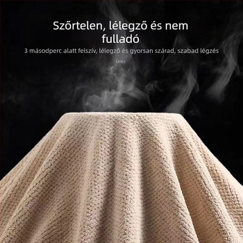 Korall fleece fürdőtörölközők három darabos készlet, nedvszívó, puha, gyorsan száradó, 150d fonal
