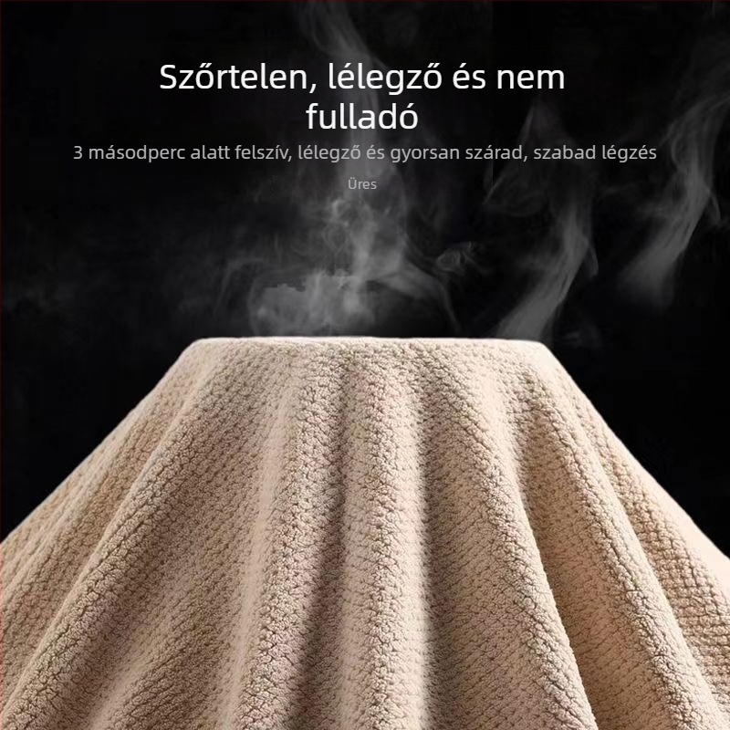 Korall fleece fürdőtörölközők három darabos készlet, nedvszívó, puha, gyorsan száradó, 150d fonal