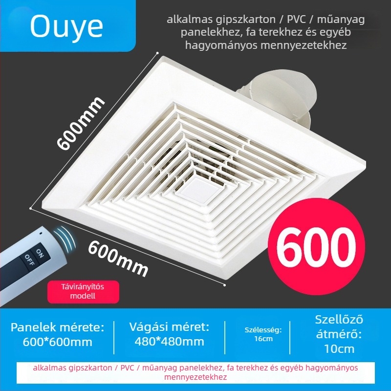 Ono 900-5 szellőztető ventilátor, függesztett telepítés, 220V, 30/40W