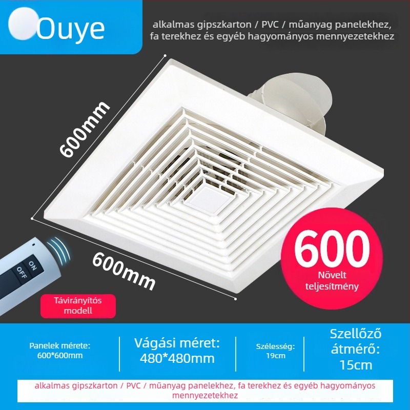 Ono 900-5 szellőztető ventilátor, függesztett telepítés, 220V, 30/40W