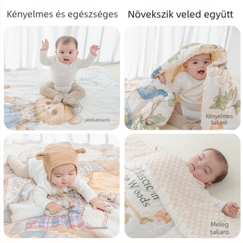 Baba pléd bambuszrostból, 4 évszakos, lágy és bőrbarát, 100–120 g