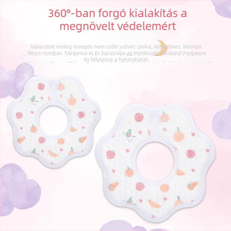 Forgó, vízálló nyál-törlő baba számára, pamut anyag, biztonsági osztály A, újszülötttől 1 éves korig