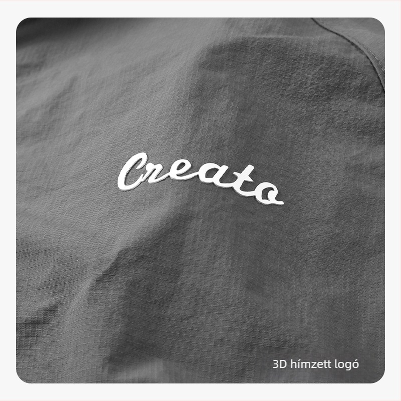 Fiúknak szóló könnyű nylon széldzseki UPF50+, anti‑statikus, szélálló, cipzáras, belső nylon bélés