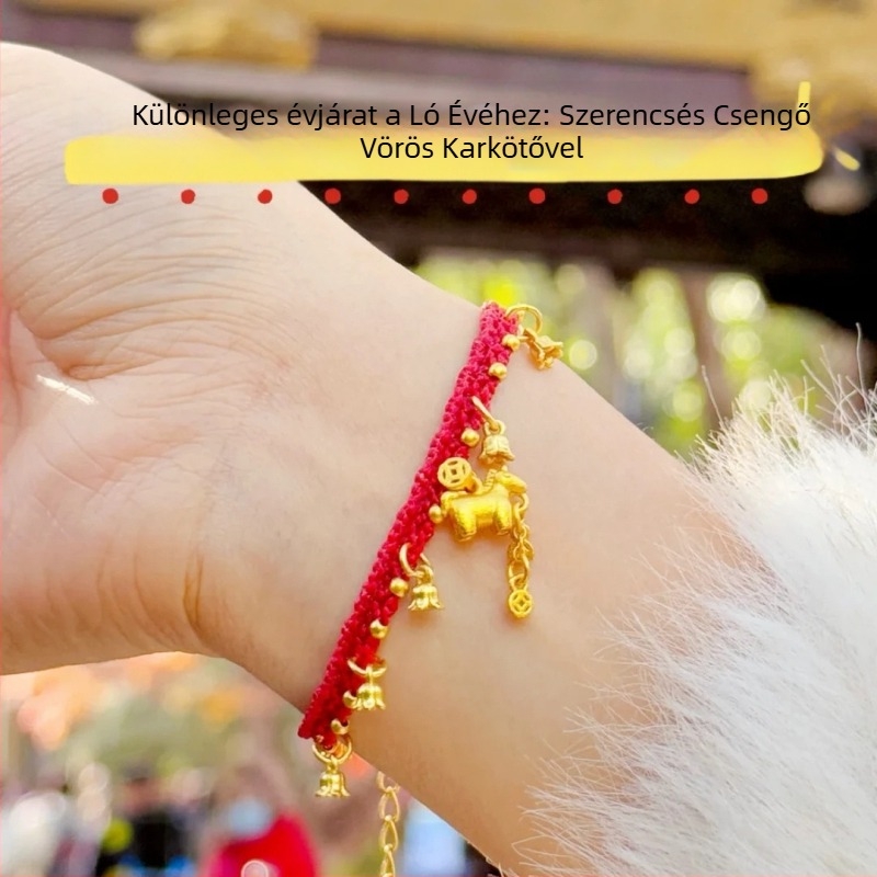 Dongmei kötél karkötő, kínai stílus, unisex, kézzel kötött