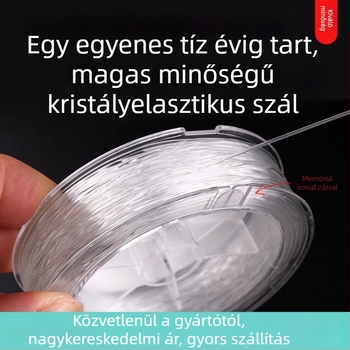 TPU karkötő elasztikus zsinór — kopásálló, DIY gyöngy készítéséhez, Pick crystal márka, Nobleman minta, 2025 tavasz