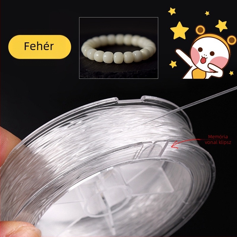 TPU karkötő elasztikus zsinór — kopásálló, DIY gyöngy készítéséhez, Pick crystal márka, Nobleman minta, 2025 tavasz