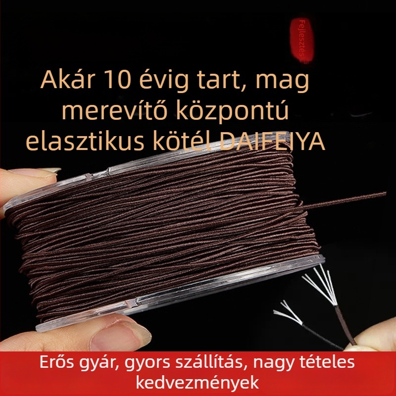 Elasztikus gyöngyszöges zsinór karkötőkészítéshez, kézzel kötött, egyszerű stílus, nemes mintázat