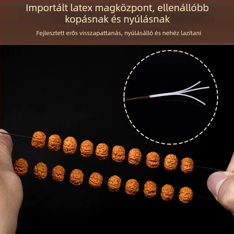 Elasztikus gyöngyszöges zsinór karkötőkészítéshez, kézzel kötött, egyszerű stílus, nemes mintázat