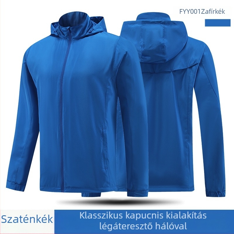 Gyermekek kültéri szélálló dzseki - szélvédő és vízlepergető, levehető kapucnival, álló gallér, poliészter anyag