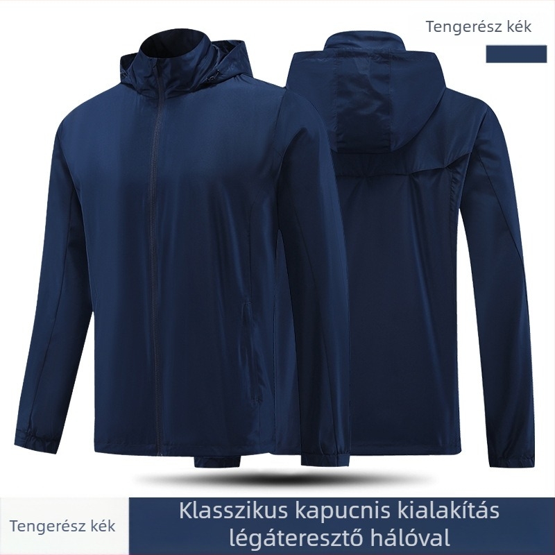 Gyermekek kültéri szélálló dzseki - szélvédő és vízlepergető, levehető kapucnival, álló gallér, poliészter anyag