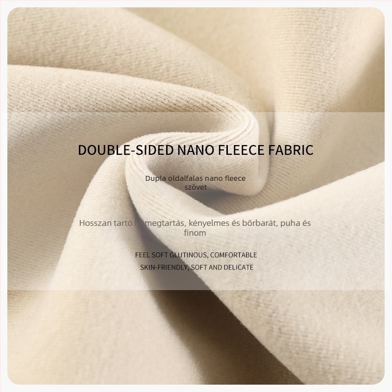 Női szélvédett álló galléros nano bársony fleece bélés, cipzárral