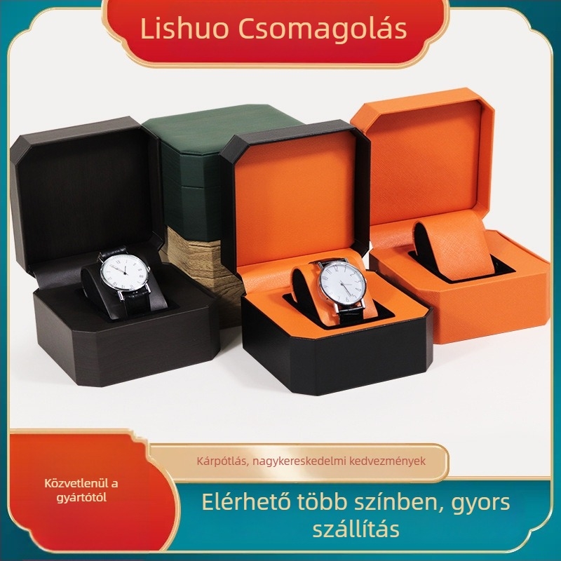 Nyolcszög alakú műanyag óradoboz csomagoláshoz, tároláshoz és ajándékozáshoz