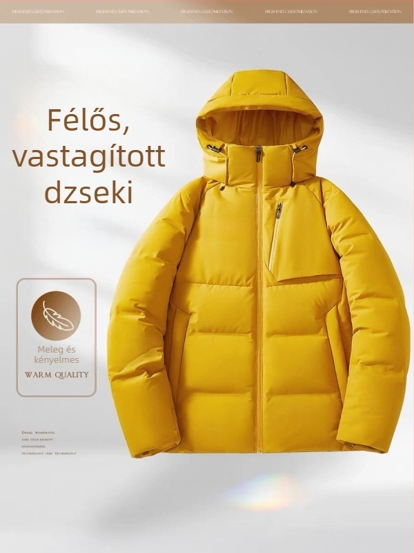 Dijia-stílusú tollkabát, kültéri vízálló téli sportokra logóval.