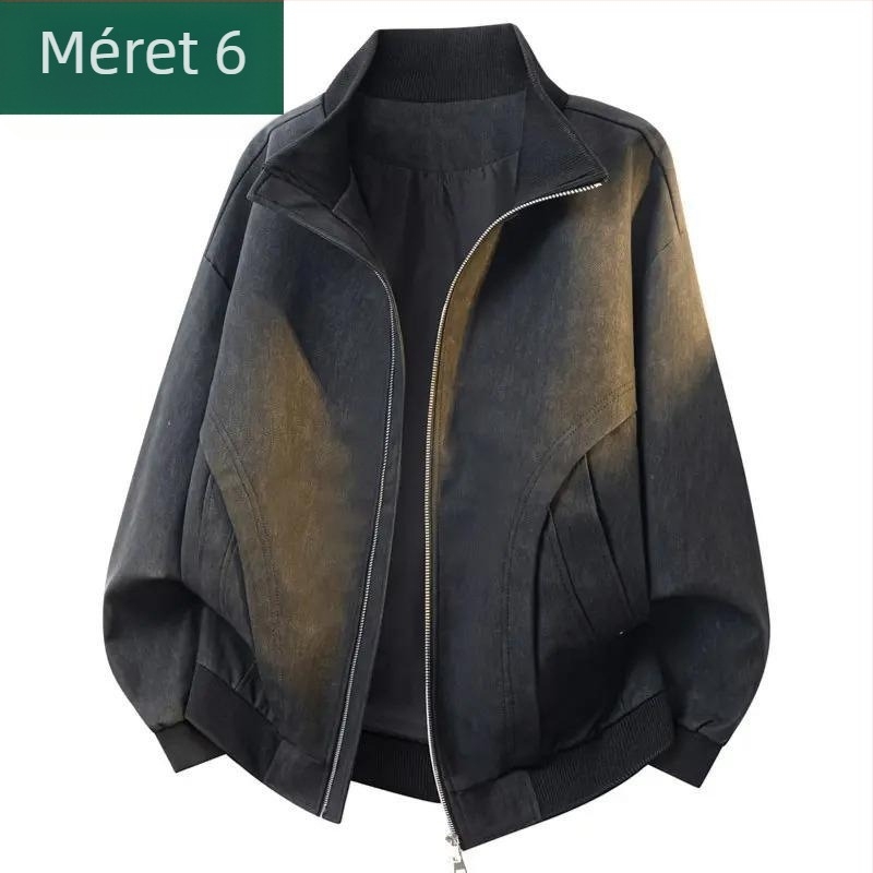 Férfi Detroit dzseki – amerikai casual workwear stílus, laza szabás, álló gallér, ősz 2025