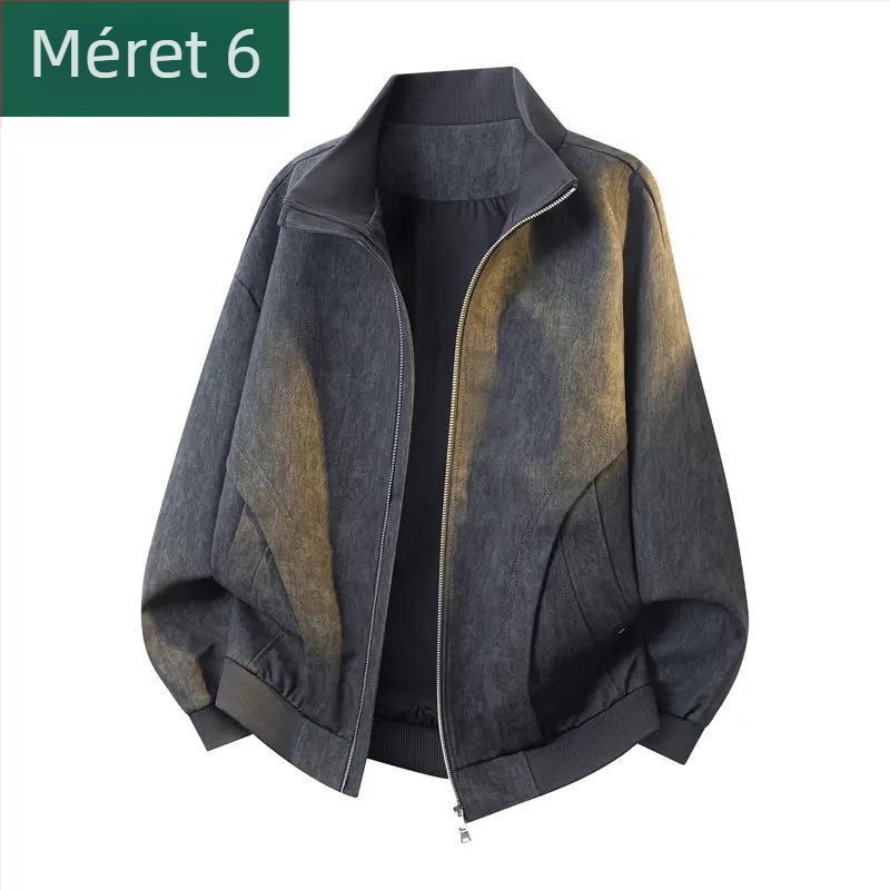 Férfi Detroit dzseki – amerikai casual workwear stílus, laza szabás, álló gallér, ősz 2025