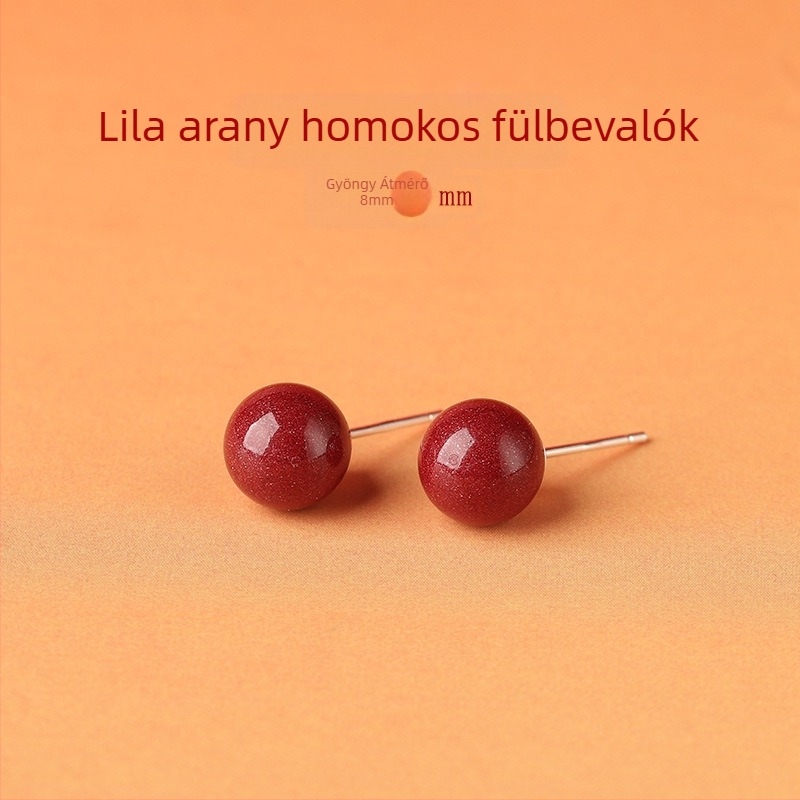 Cinnabar fülbevaló csepp formájú – Yu Fu Xiang márka, geometriai etnikus művészi retro stílus, 2025 nyári bemutató.