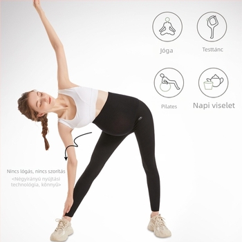 Anyasági leggings hasi támasz, cropped hossz, nejlon anyag, közepes vastagság, magas elasztikusság
