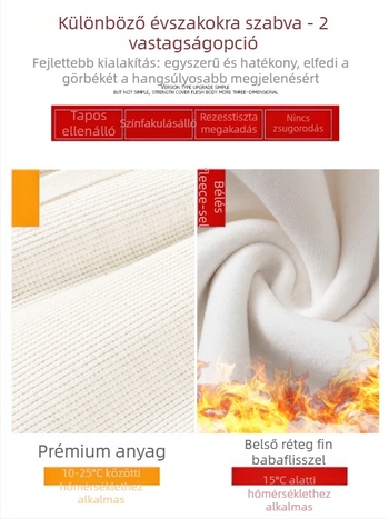 Kismama jogger nadrág ősz-télre, plusz méret, vastag és meleg, hasát támogató derékvonal, 3/4 hosszú