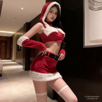 Xia Yang velúr karácsonyi cheongsam cosplay női jelmez – nyuszi lány