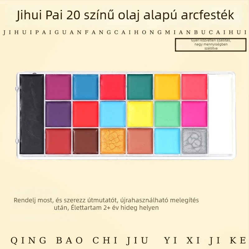 Testfestő olajfesték paletta Halloween színpadi sminkhez, ajándékba kész, egy dobozos csomagolás, akvarell kiegészítő