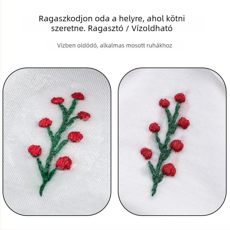 Póló Chenille–Spandex anyagból, polo gallér, hímzett részletek, hercegnő ujjak