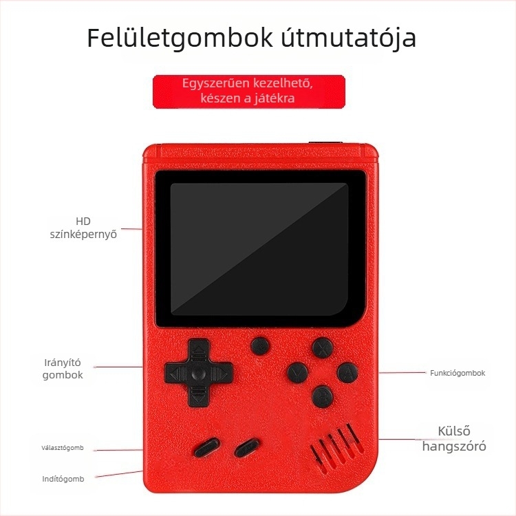 Ai Zero Road hordozható játékkonzol - beépített memória, USB interfész, AV-kimenet, 2 játékos támogatás