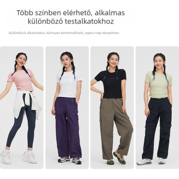 Pioneer pamut-elasztán póló, kerek nyakú, rövid ujjú, normál hosszúságú (50–65 cm), tavasz 2025, városi stílus